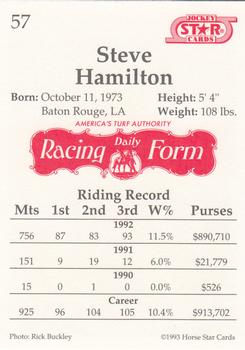 1993 Jockey Star #57 Steve Hamilton Back